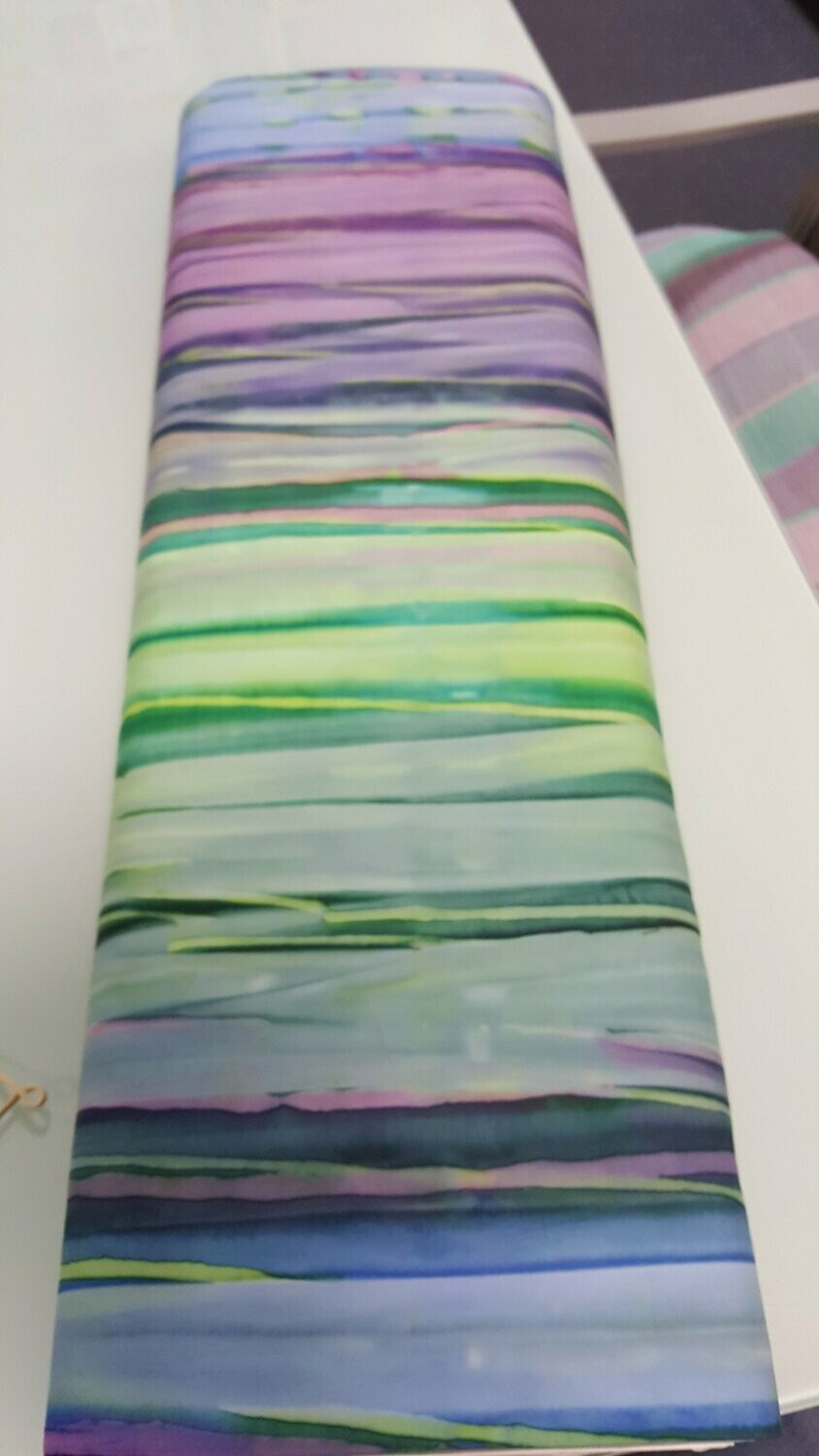 Batik 108" Backing fabric Stripe Blue/Green/Aqua/Mauve BA 108 391