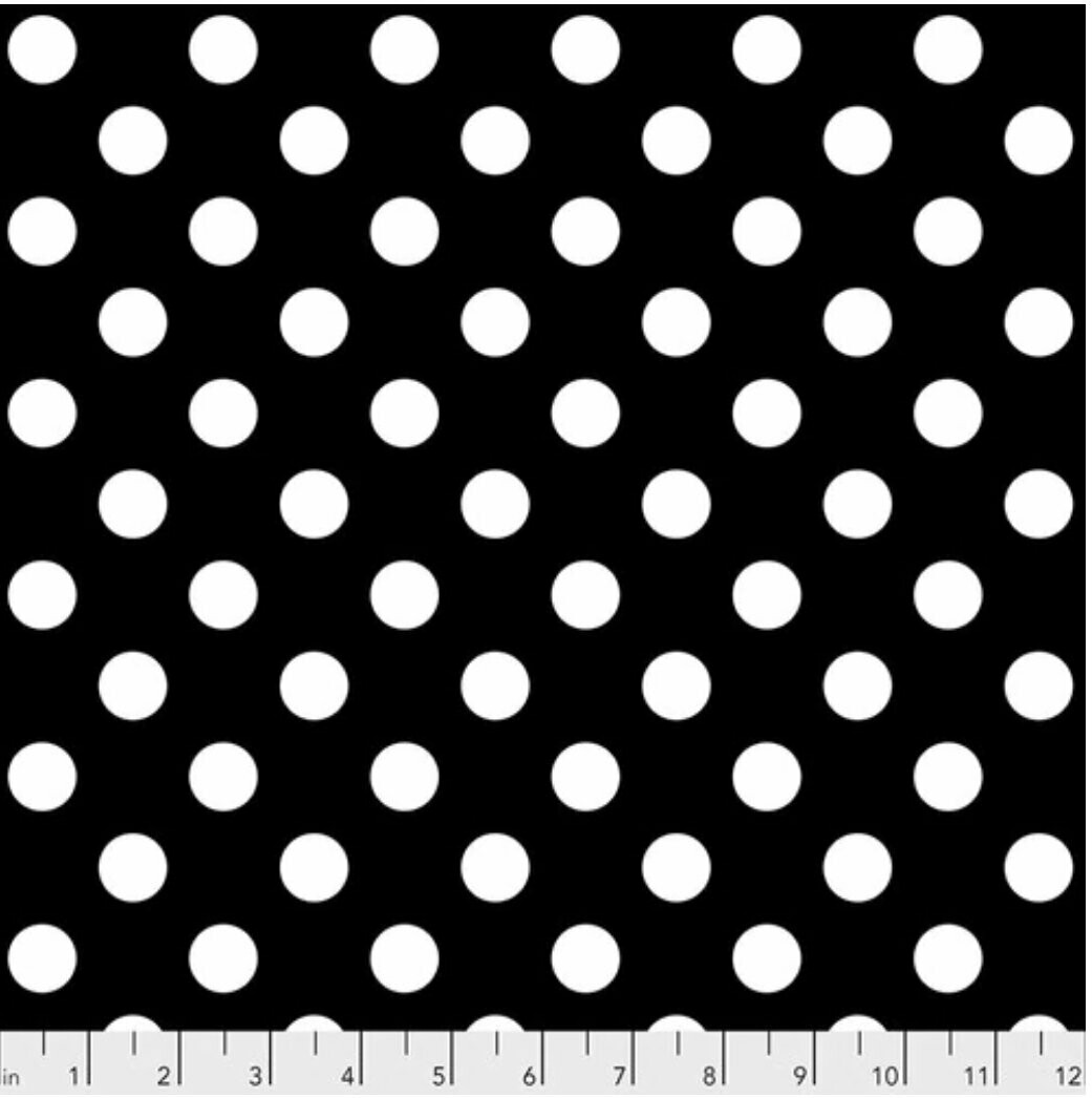 Linework Pom Poms Ink - Tula Pink - PER QUARTER METRE Linework Pom Poms Ink - Tula Pink - PER QUARTER METRE