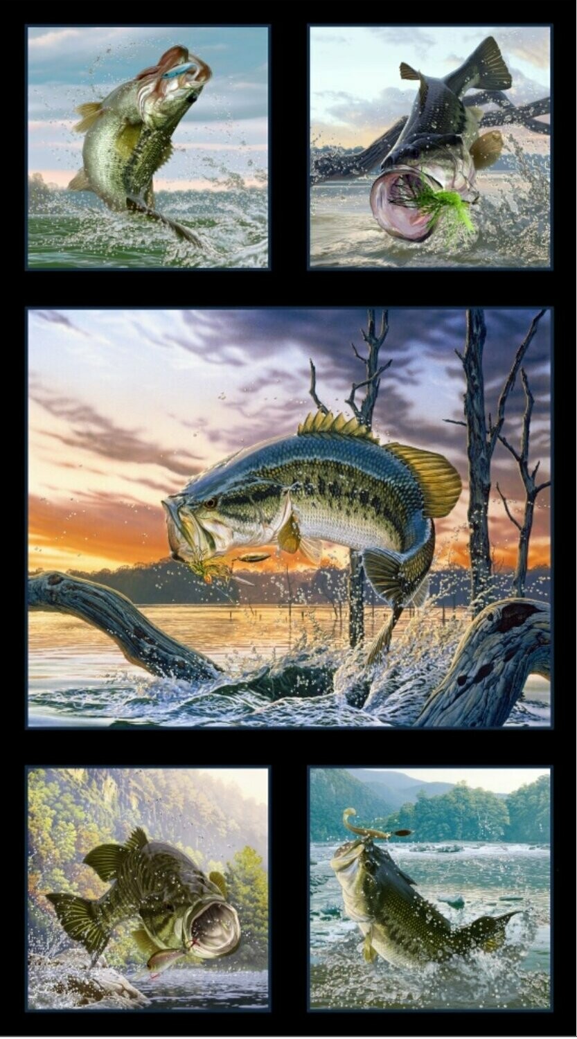 Tight Lines Fish Panel ES5021 Black