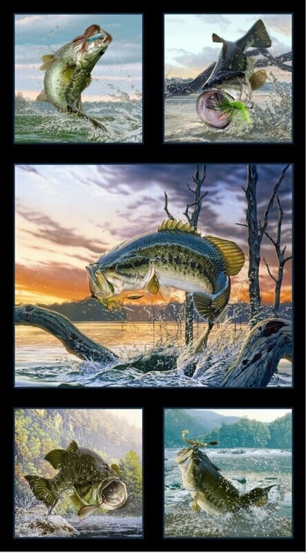 Tight Lines Fish Panel ES5021 Black
