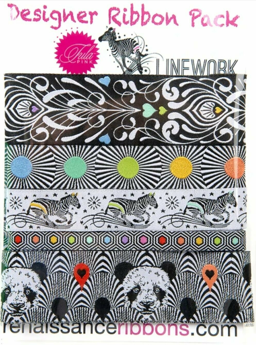 Tula Pink Linework - 90cm Ribbon Pack