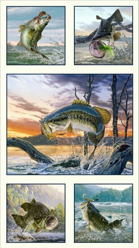 Tight Lines Fish Panel ES5021 Eggshell