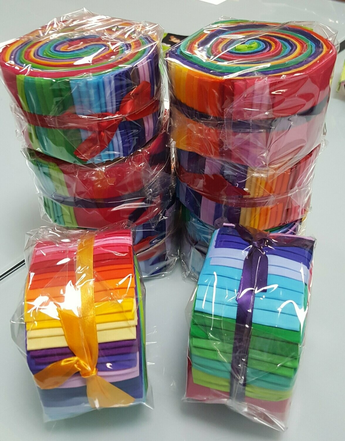 Rainbow Solids 2.5" x WOF Roll