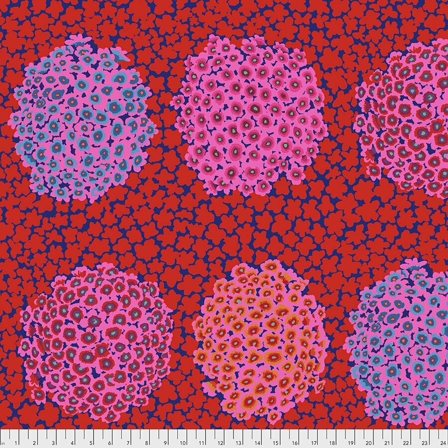 Kaffe Collective Hydrangea PWGP180 Red Released Feb 2021