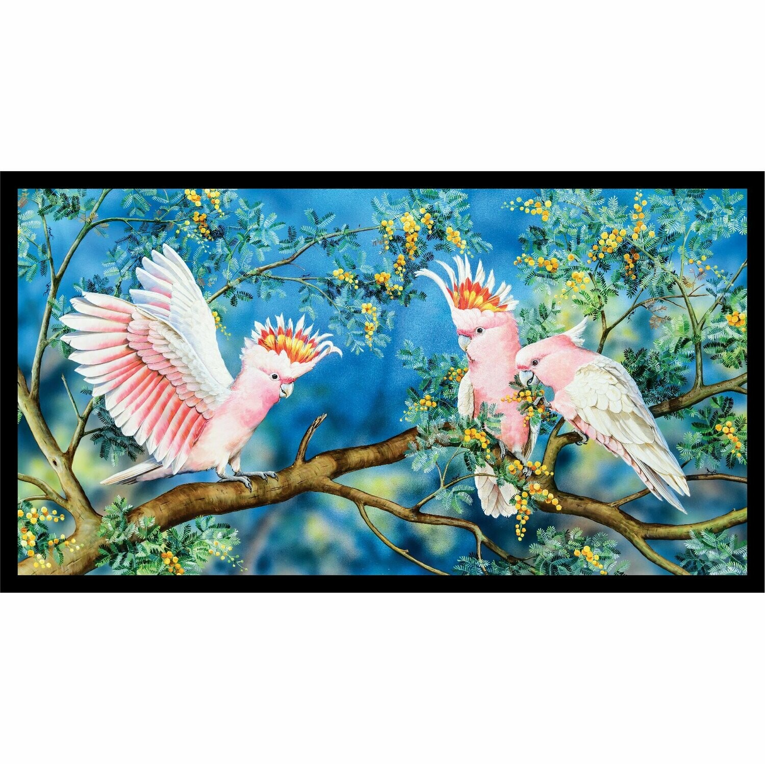 Wildlife Art Panel DV3703 Major Mitchell Cockatoos Single Panel