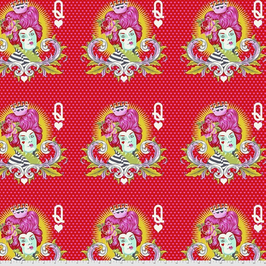 Tula Pink Curiouser & Curiouser Red Queen Panel Wonder