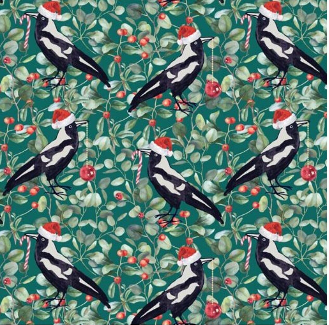 Aussie Christmas Magpie Carols Green