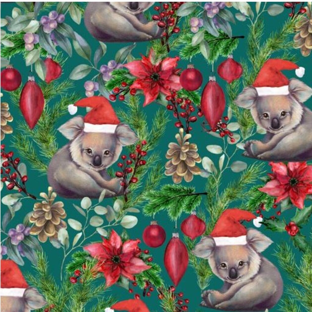 Aussie Christmas Koalas Green