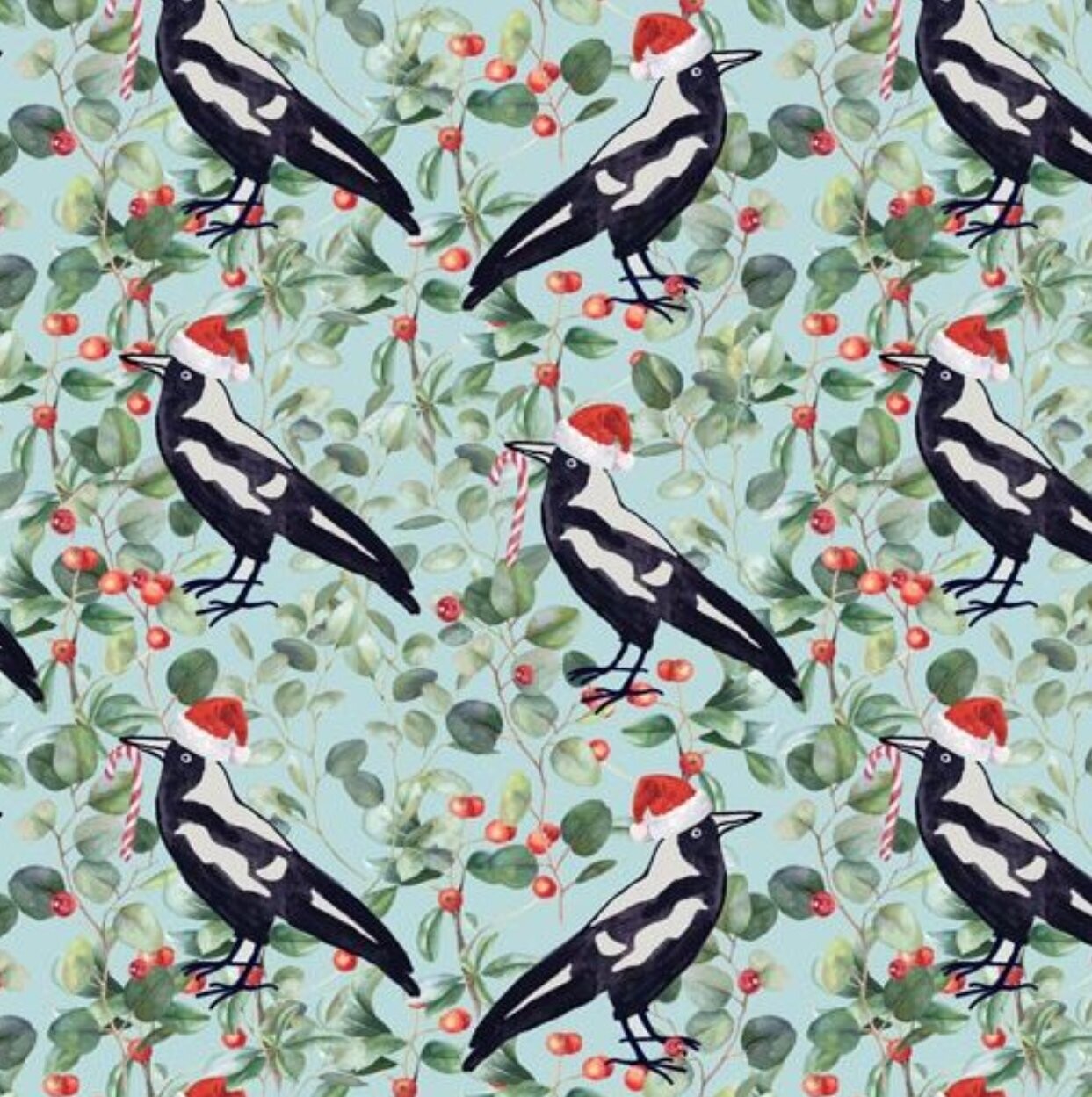 Aussie Christmas Magpie Carols Mint