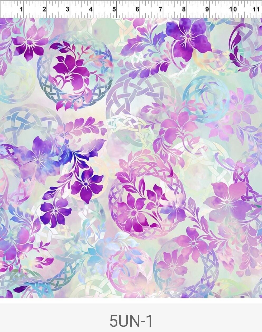 Unicorns Floral Madallion 5UN - 1