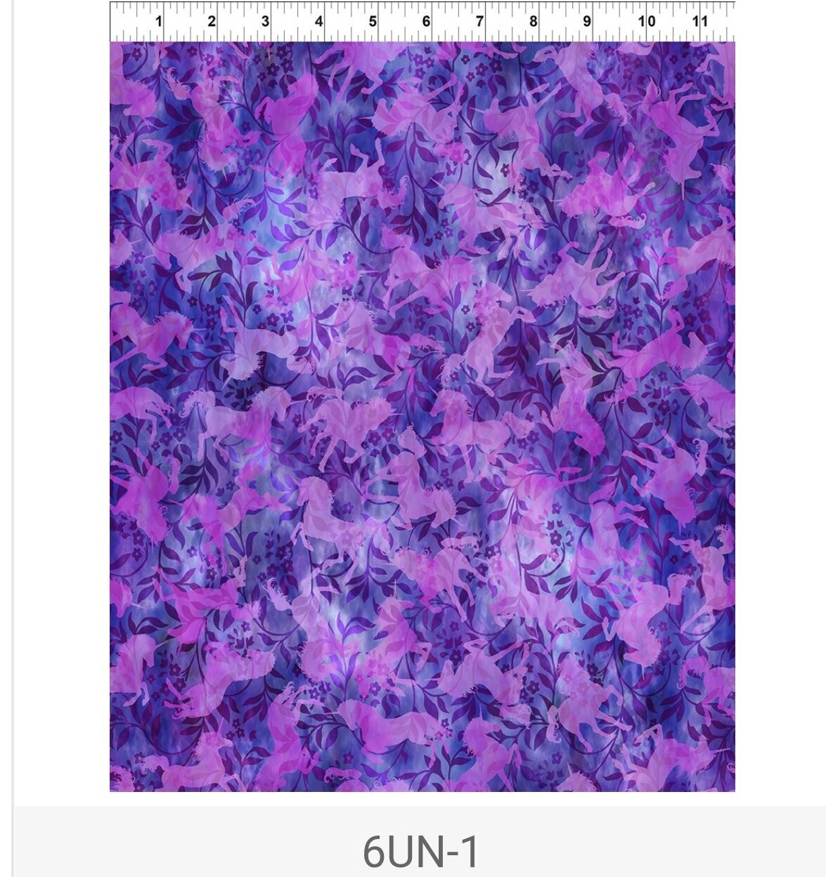 Unicorns Small Purple Unicorns Allover 6UN - 1