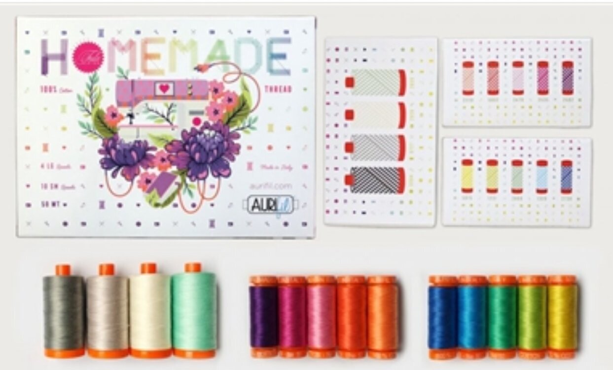 Aurifil Tula Pink Homemade Collection Cotton Mako 50 solid colours