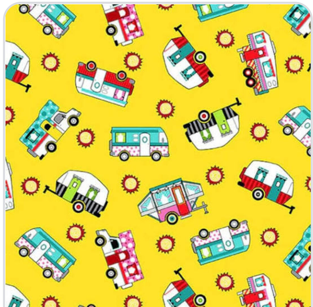 Roamin' Holiday Tossed Campers Yellow