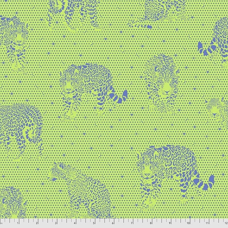 Daydreamer by Tula Pink Lil Jaguars PWTP174 Kiwi