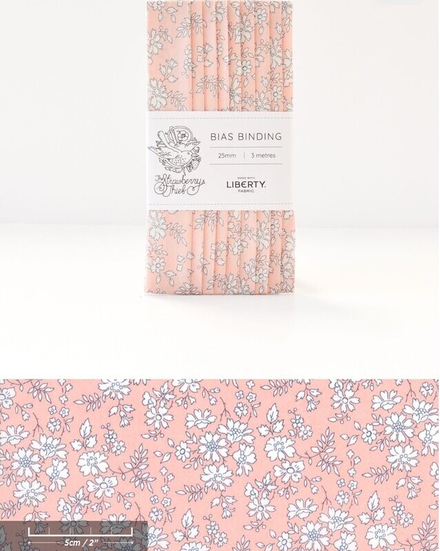 Liberty Tana Lawn Capel Light Peach Bias Binding 25mm × 3m