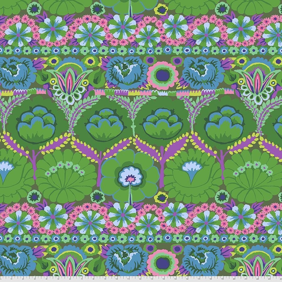 Kaffe Fassett Collective Aug 2021 Embroidered Flower PWGP185 Green