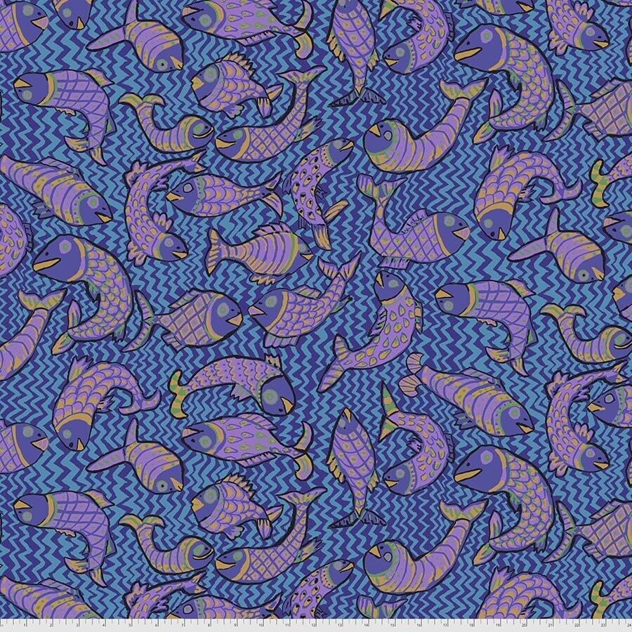 Kaffe Fassett Collective Aug 2021 Koi Polloi PWBM079 Blue