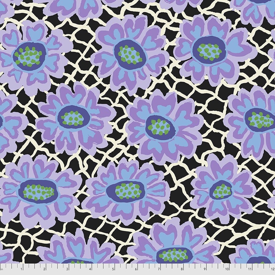 Kaffe Fassett Collective Aug 2021 Flower Net PWBM081 Black