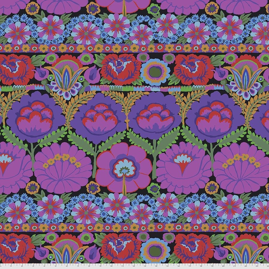 Kaffe Fassett Collective Aug 2021 Embroidered Flower PWGP185 Purple