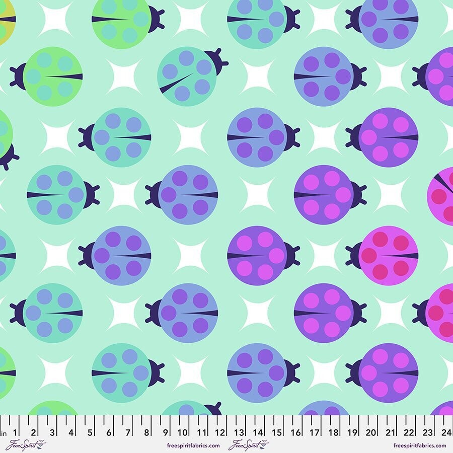 Tula Pink Tiny Beasts Lady Luck Wide Backing QBTP008 Glimmer