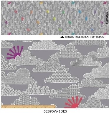 Windham 52890W-1DES Sashiko Cloud Grey 108" Backing