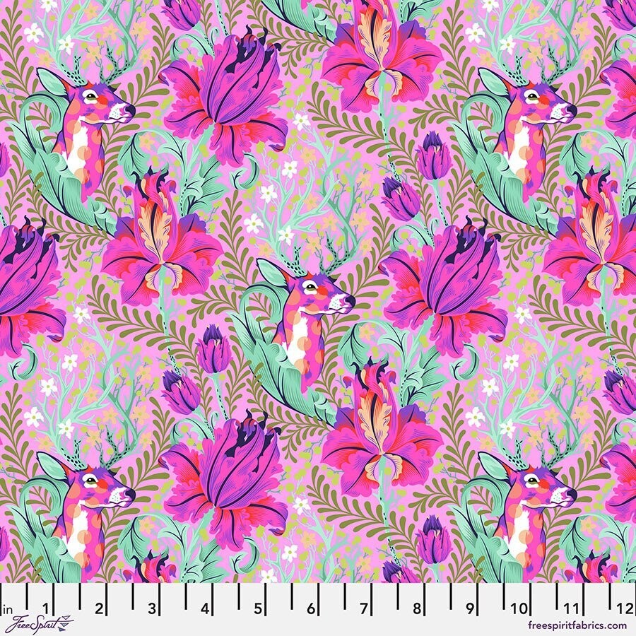 Tula Pink Tiny Beasts Deer John PWTP178 Glimmer