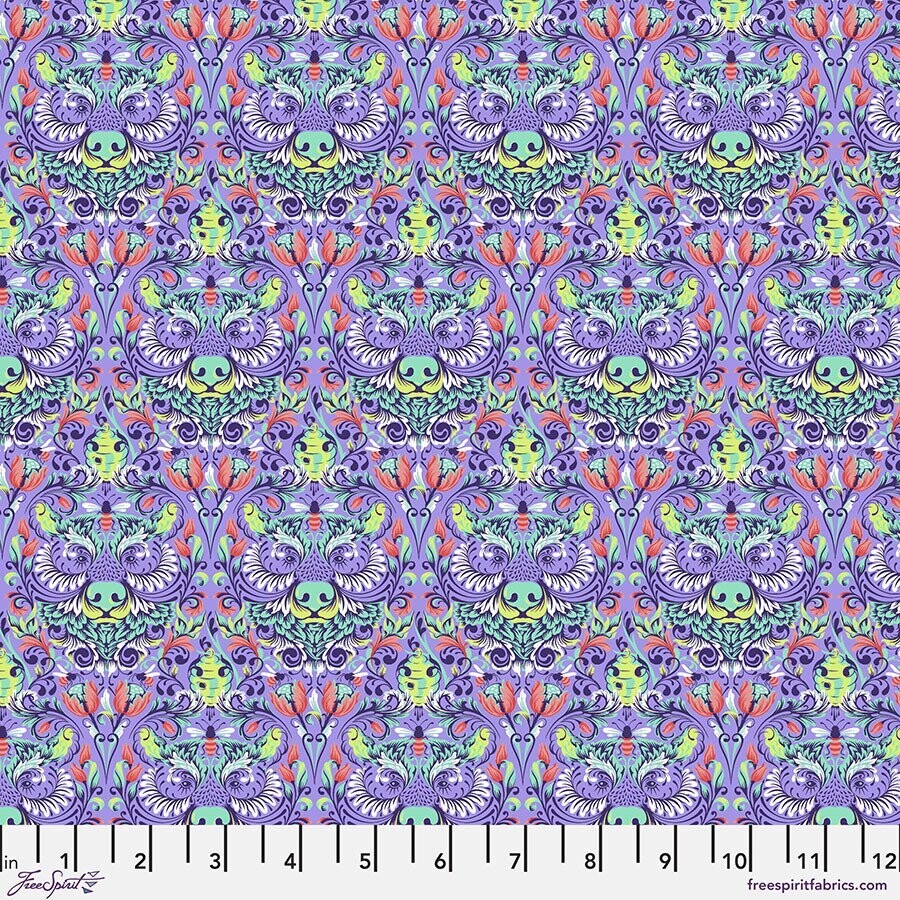 Tula Pink Tiny Beasts Bear With Me PWTP180 Glimmer