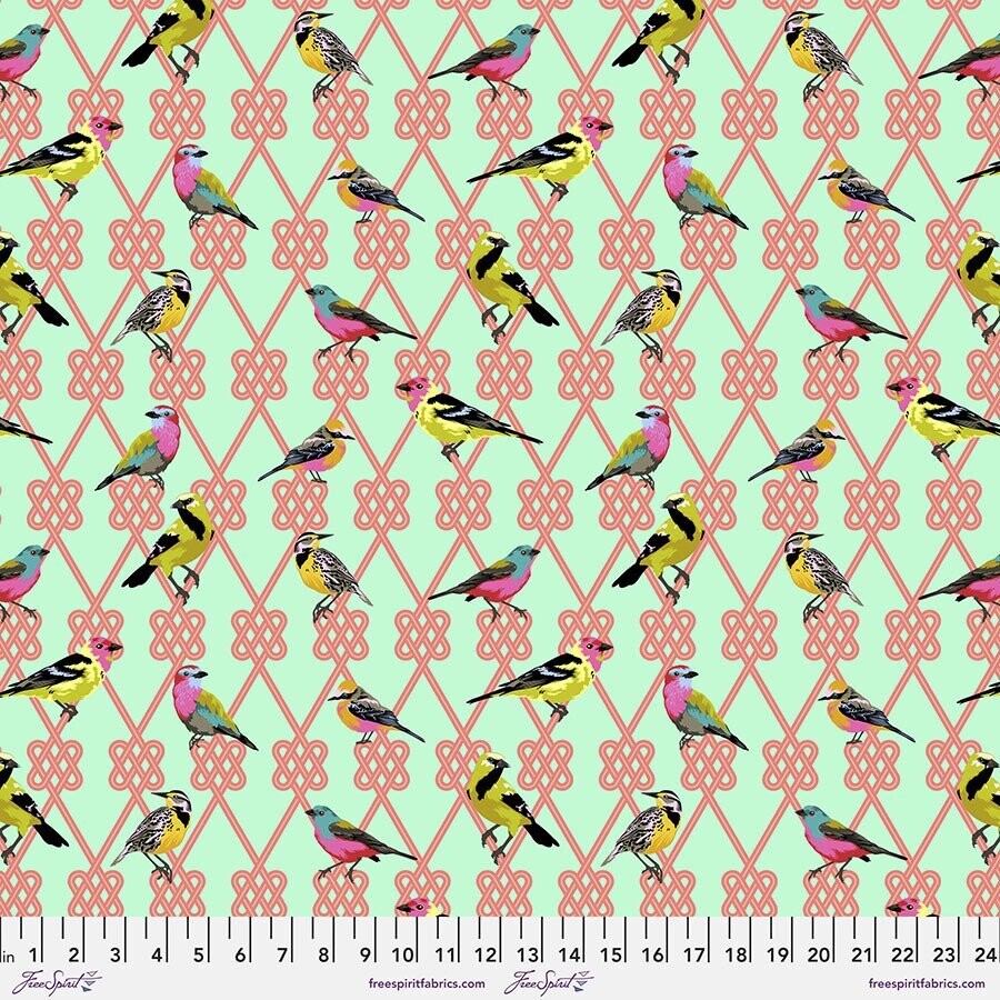 Tula Pink Moon Garden In a Finch PWTP198 Dawn