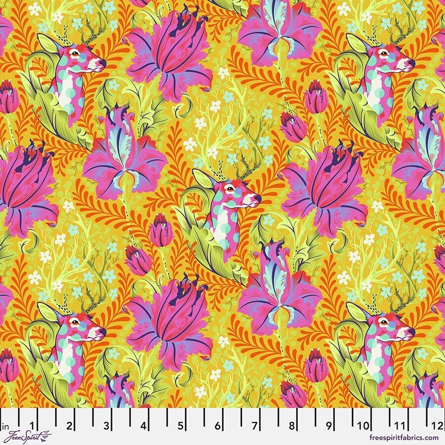 Tula Pink Tiny Beasts Deer John PWTP178 Glow