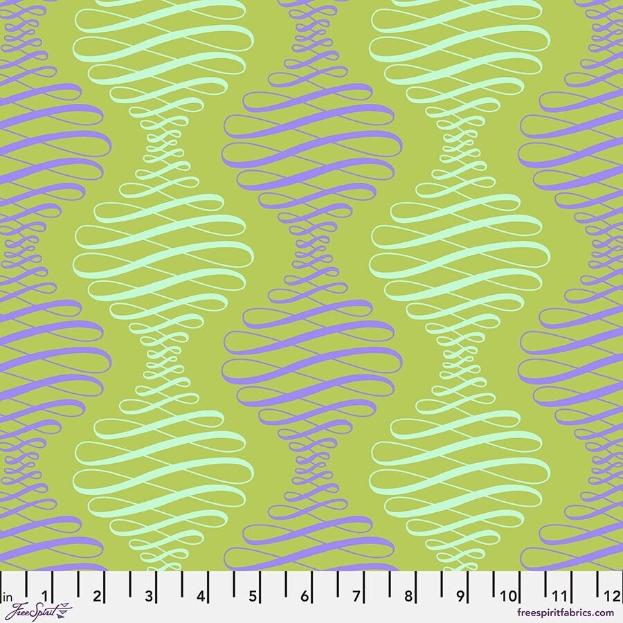 Tula Pink Parisville Deja Vu Spencer Stripe PWTP194 Pistachio