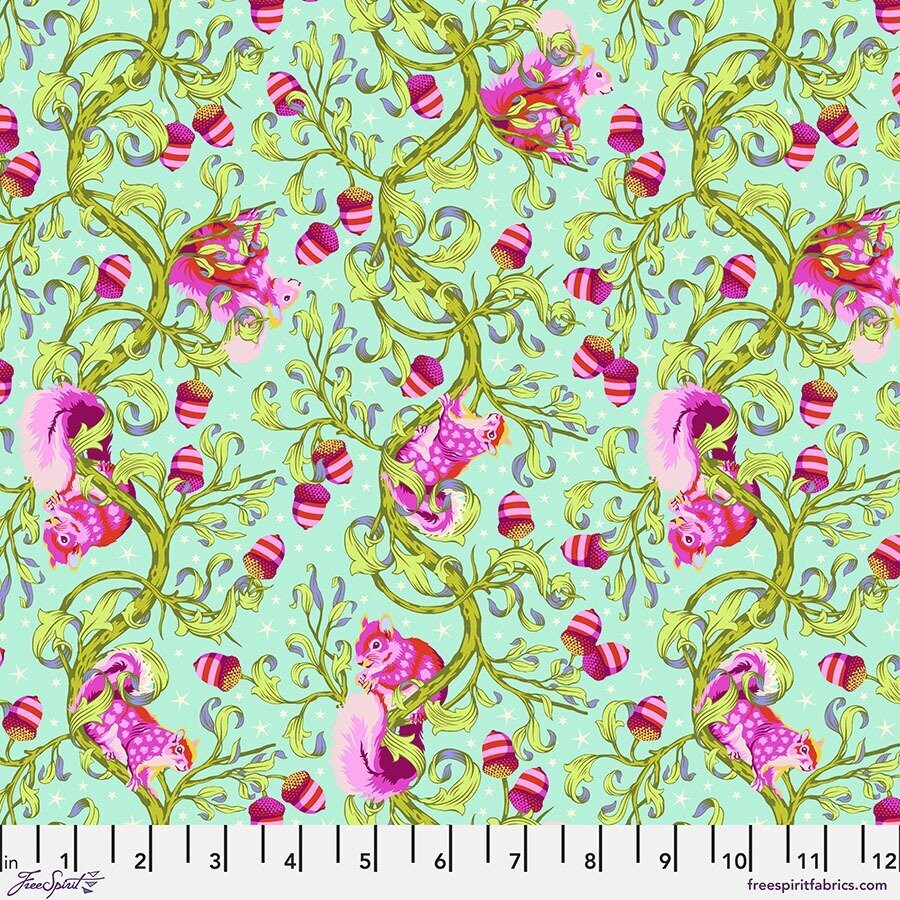 Tula Pink Tiny Beasts Oh Nuts PWTP179 Glimmer