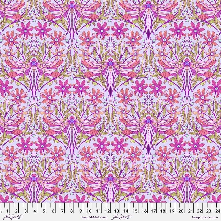 Tula Pink Moon Garden Dragon Your Feet PWTP199 Dusk
