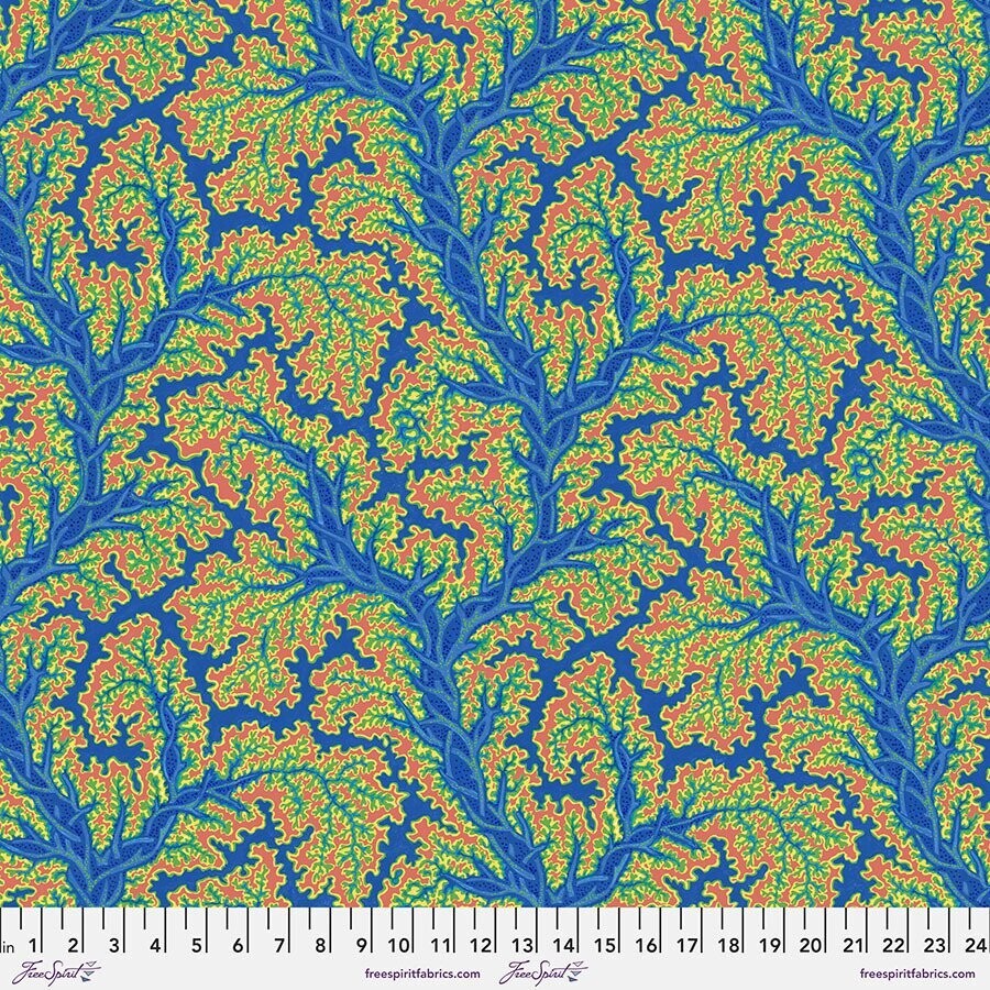 Treasure Island by Snow Leopard Sea Coral PWTP112 Blue