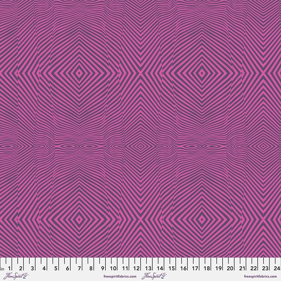 Tula Pink Moon Garden Lazy Stripe PWTP022 Dusk
