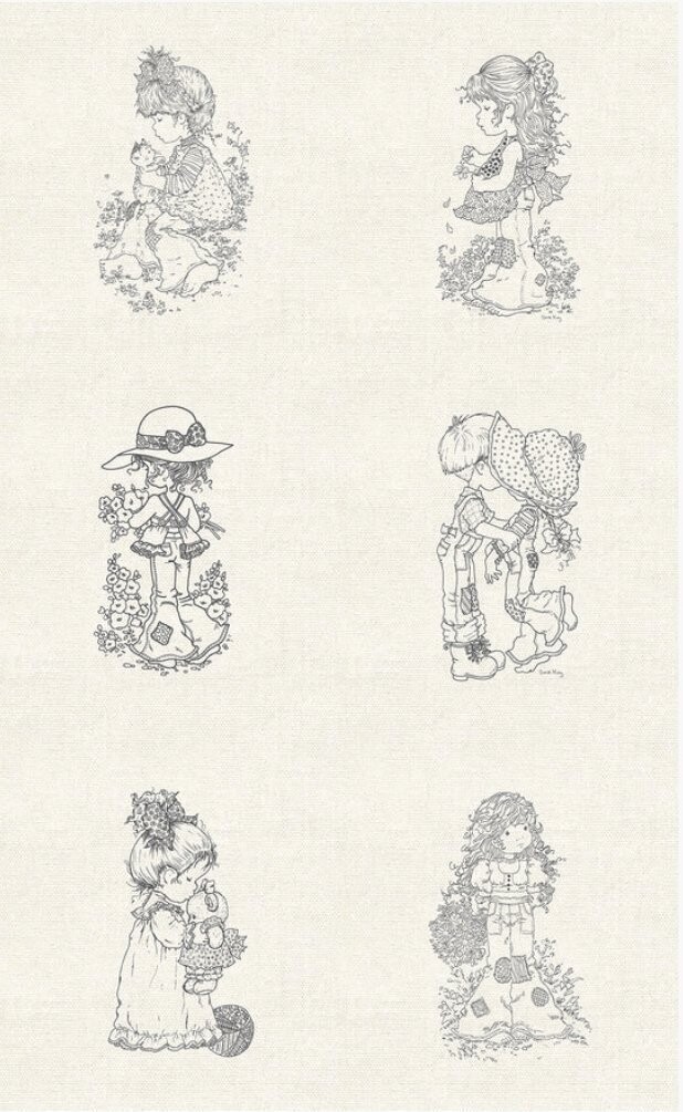 Sarah Kay With Love 6pc Stitchery Panel