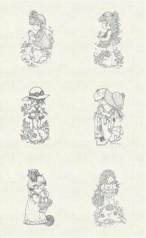 Sarah Kay With Love 6pc Stitchery Panel