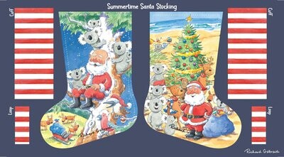 Summertime Santa Stocking Panel DV5411