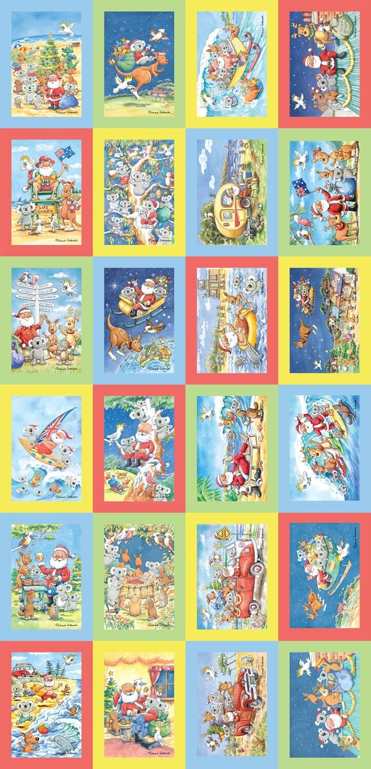 Summertime Santa Postcards Panel DV5416