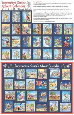 Summertime Santa Advent Calender Panel DV5415