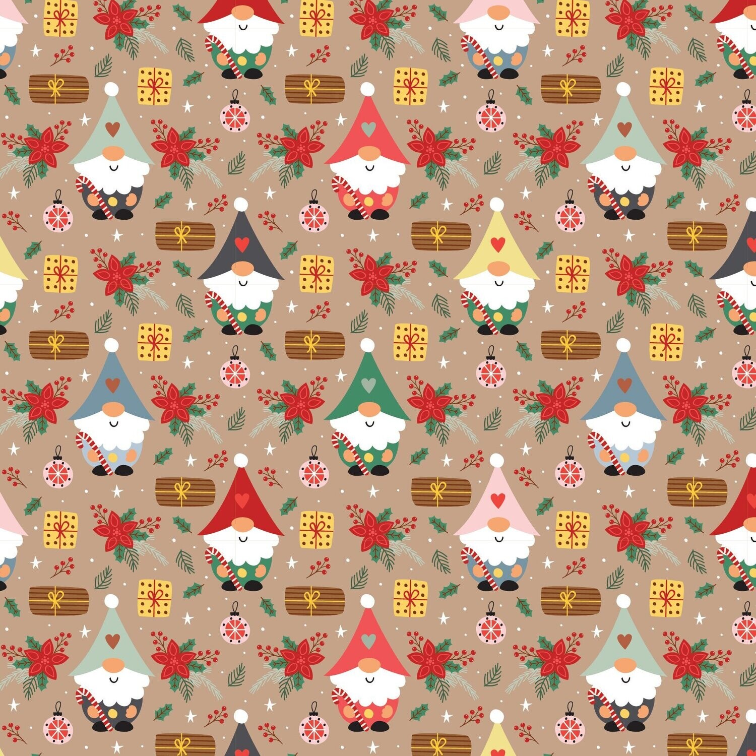 Gnoel Coordinate Gnomes Allover on Tan DV5326