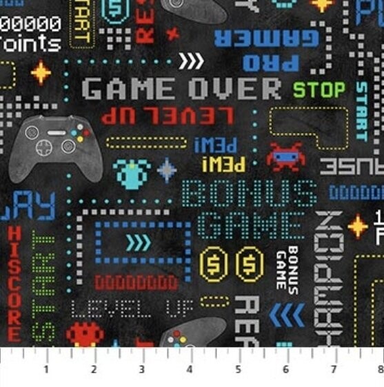 Gaming Zone Text Black