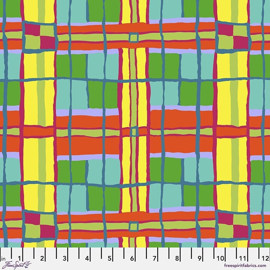 Kaffe Fassett Collective Aug 22 PWBM086 Checkmate Yellow