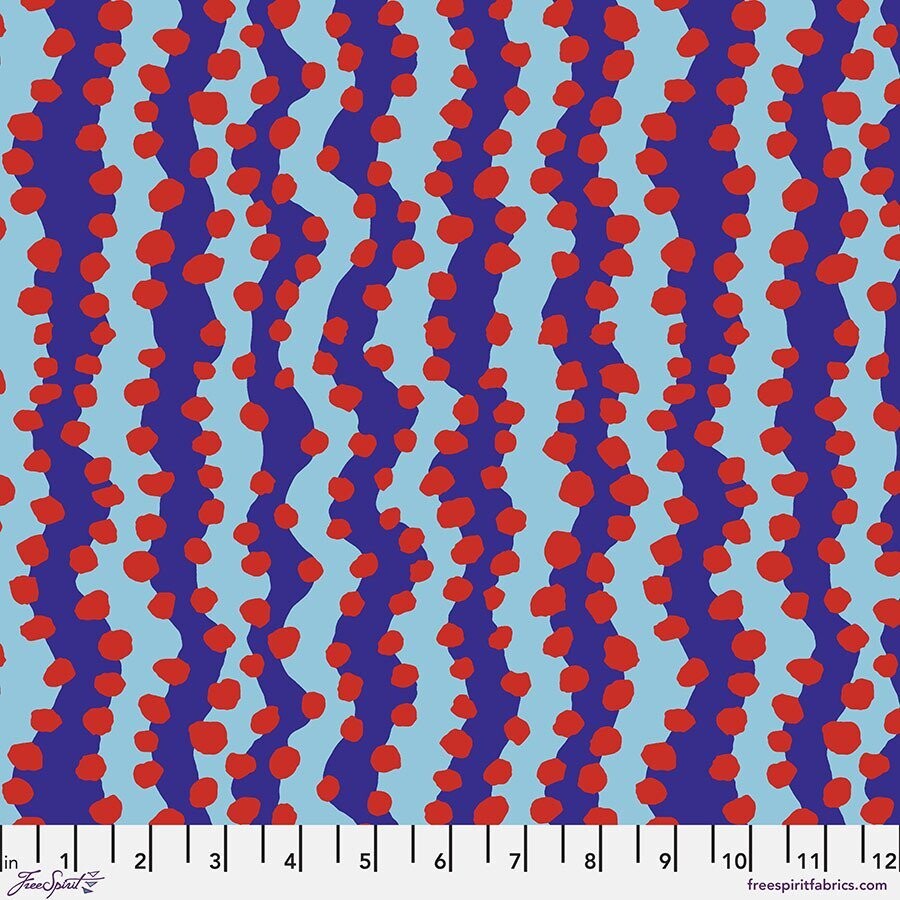 Kaffe Fassett Collective Aug 22 PWBM082 Bubble Stripe Blue