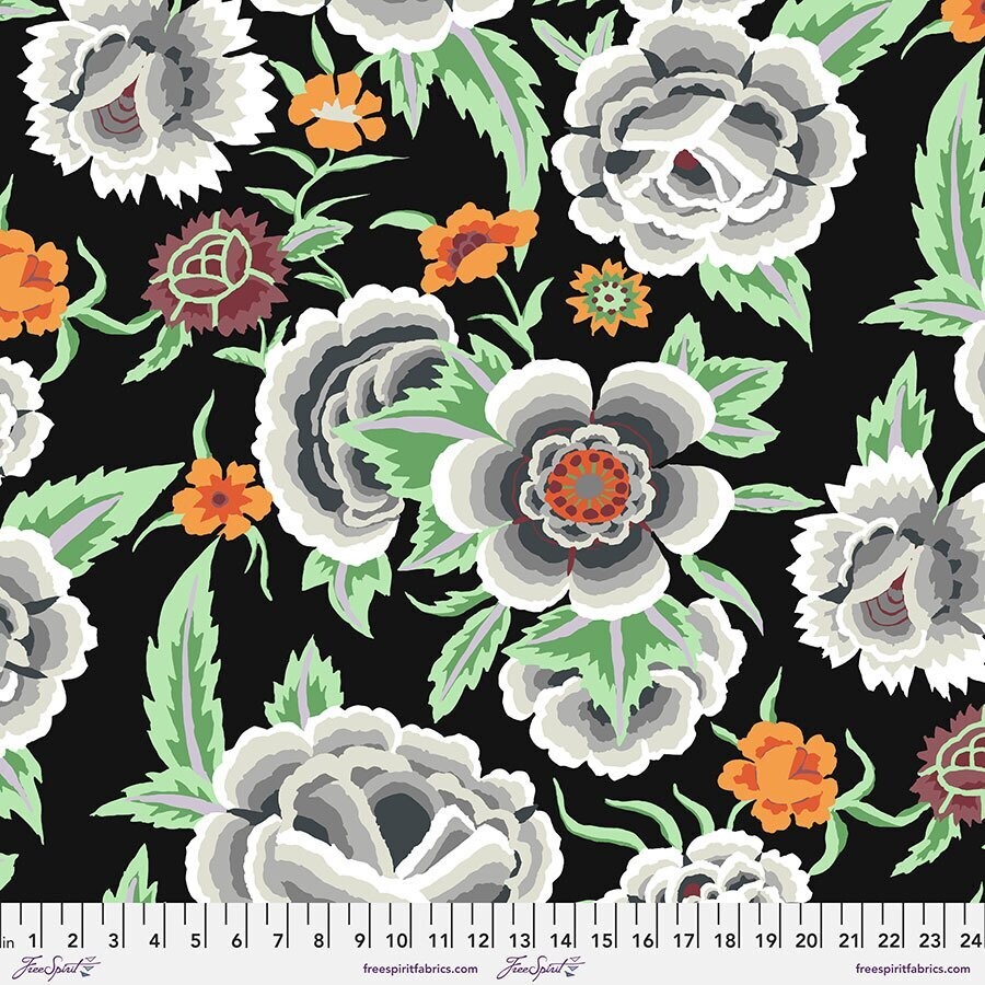Kaffe Fassett Collective Aug 22 PWGP106 Embroidered Shawl Black