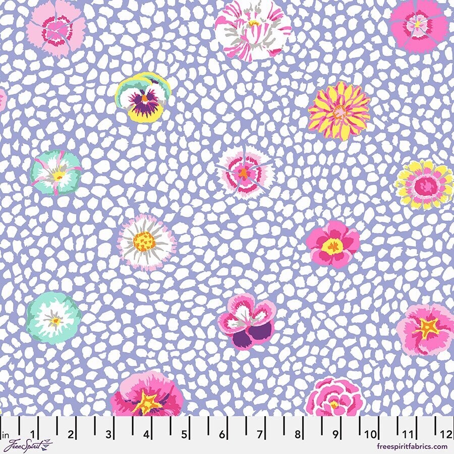 Kaffe Fassett Collective Aug 22 PWGP059 Guinea Flower Lavender