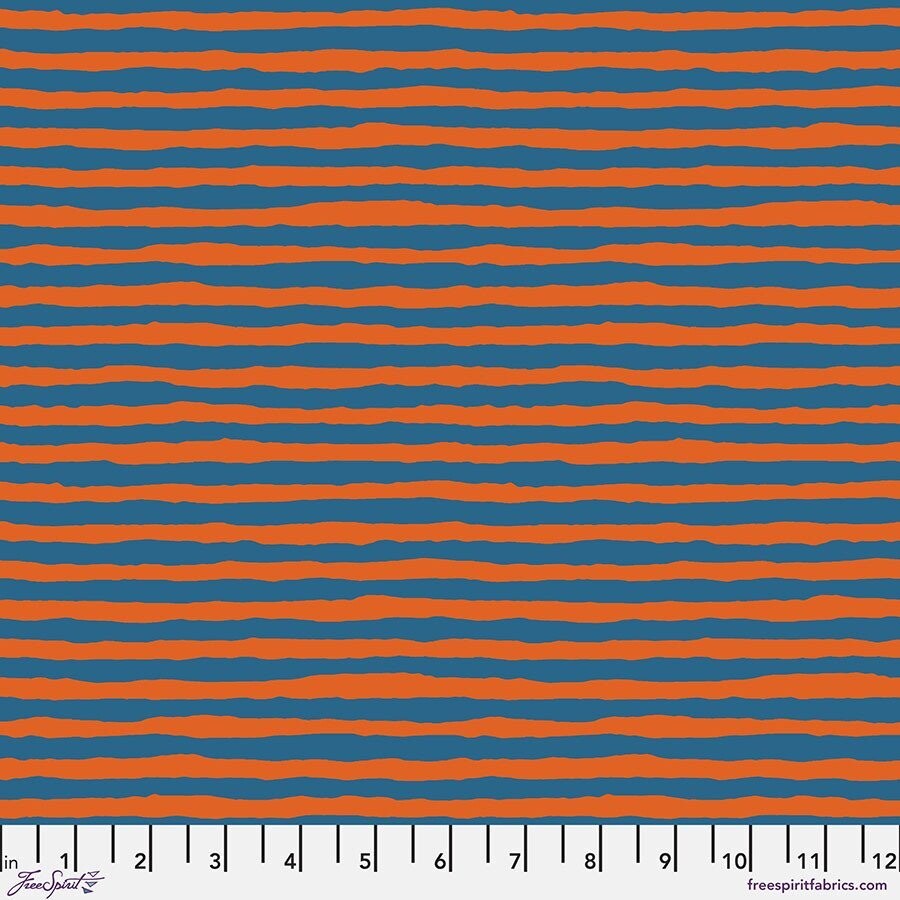 Kaffe Fassett Collective Aug 22 PWBM084 Comb Stripe Orange