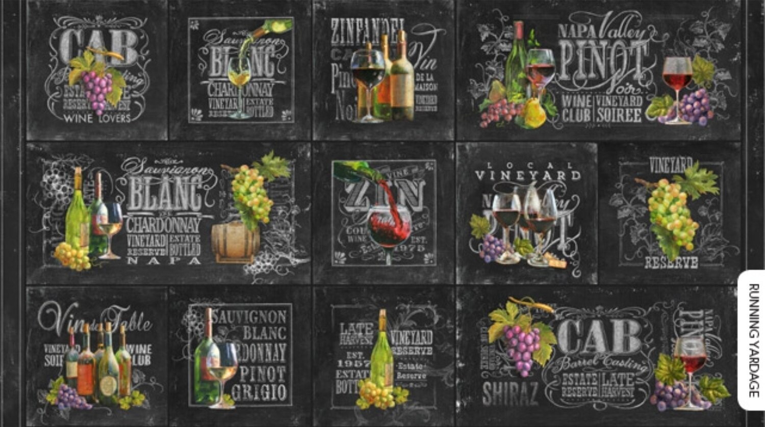 Life Happens Wine Helps - 24 inch repeating panel