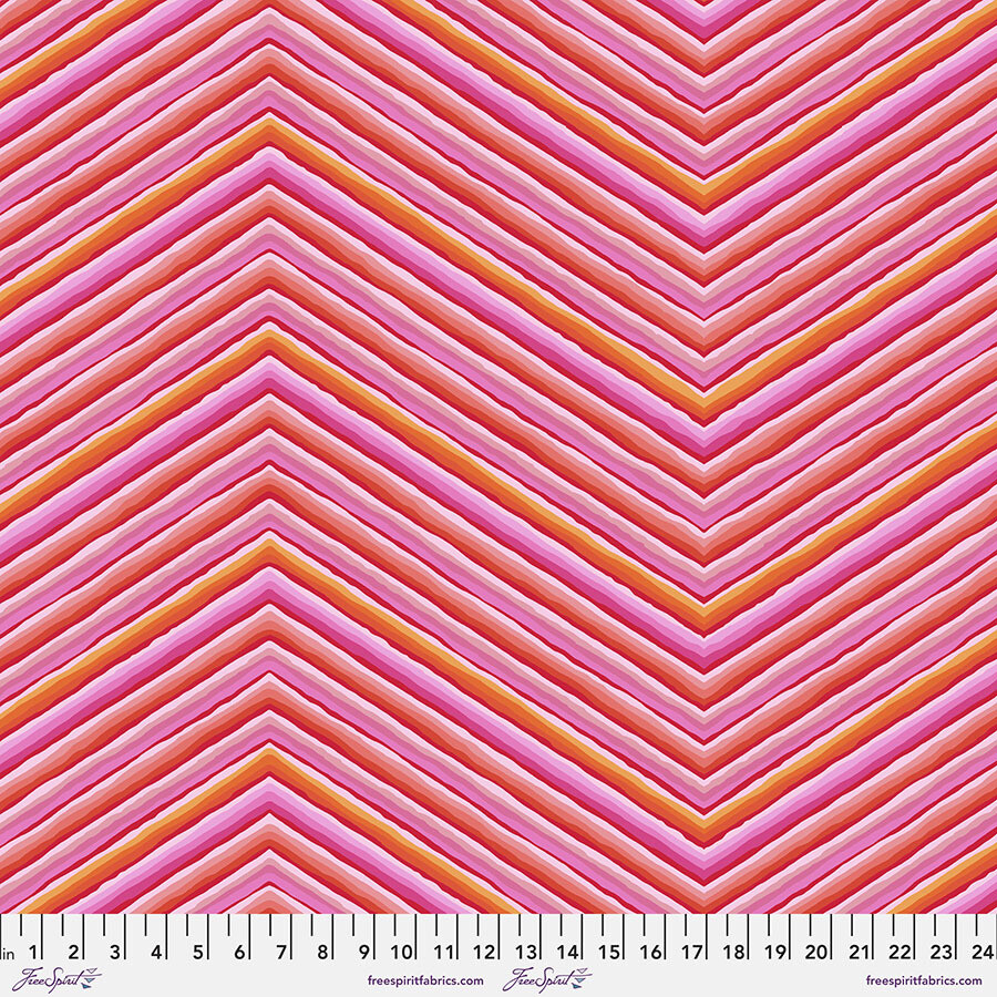 Kaffe Fassett 85 and Fabulous Chevron Stripe PWGP090.Pink