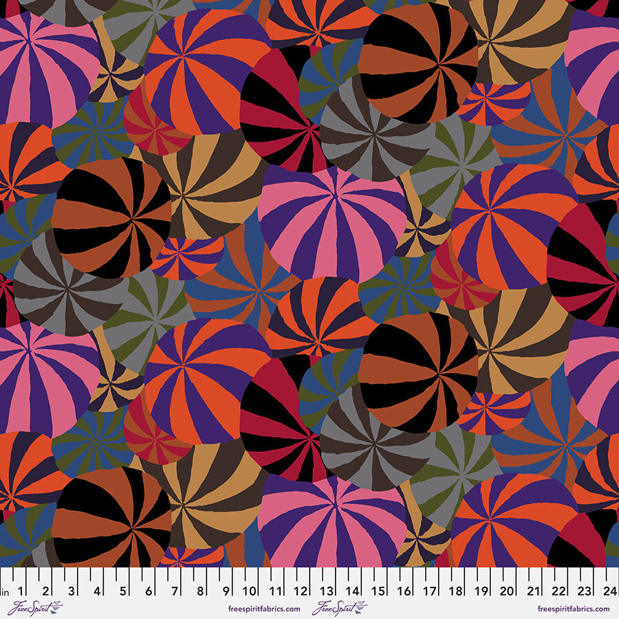 Kaffe Fassett 85 and Fabulous Beach Balls PWGP037.Maroon