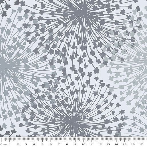 Dandelion Dreams Light Grey 105" wide backing